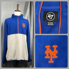 New York Mets '47 Brand Big & Tall XXL Velocity Fleece Pullover Hoodie Blue Fall