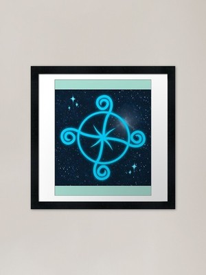 Wizard101 - Eisguss Symbol Rahmen gerahmt Wandbild Poster Leinwanddruck Bild