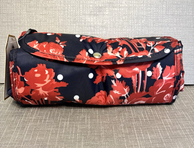 CALIFORNIA INNOVATIONS MICROBAN INSULATED MARKET TOTE - New - Navy Red Floral