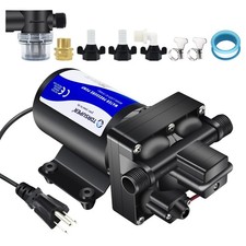 Water Pressure Booster Pump, 110V AC Water Diaphragm Pump, 5.5GPM 75PSI with ...