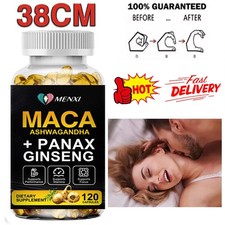 Organic Maca Root 120 Capsules 10000mg, Peruvian Maca Extract for Men Women