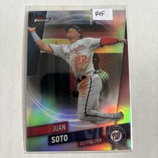 Juan Soto Refractor 2019 Topps Finest - Juan Soto #67 Refractor Card Second Year