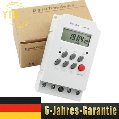 12V DC 30A Zeitschaltuhr mit LCD-Display Programmierbarer Timer Zeitrelais DE