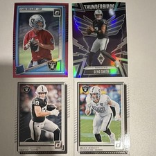 Cam Miller, Geno Smith, Brock Bowers, Maxx Crosby Raiders Panini 4 Card Lot