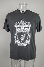 Official Liverpool FC Men's Large Gray Graphic T-Shirt - LFC Premier League New