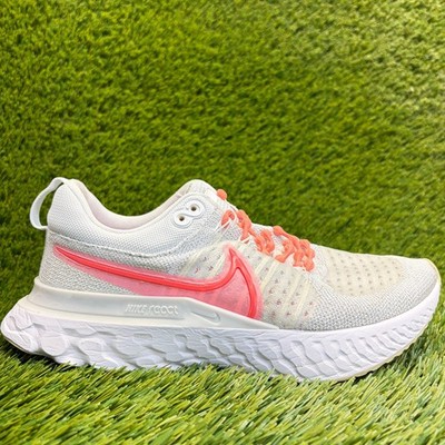 Nike React Infinity Run Flyknit 2 Womens Size 7.5 White Running Shoes Sneakers