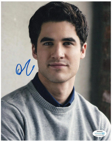 Darren Criss Glee Signed Autographed 8x10 Sweater Photo ACOA