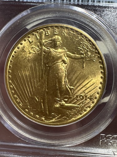 1914 S Saint Gaudens $20 oro classificato PCGS MS 62 eBay asta dal vivo 8/30 EB #012 - Foto 2 di 6