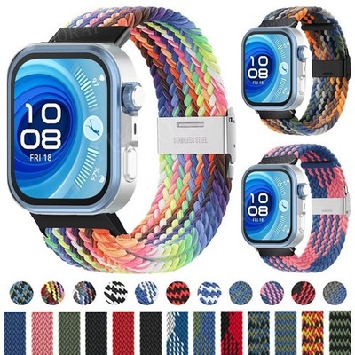 For Huawei Watch Fit 2/Fit 3/Fit 4/4 Pro Braided Nylon Watch Band Strap Bracelet