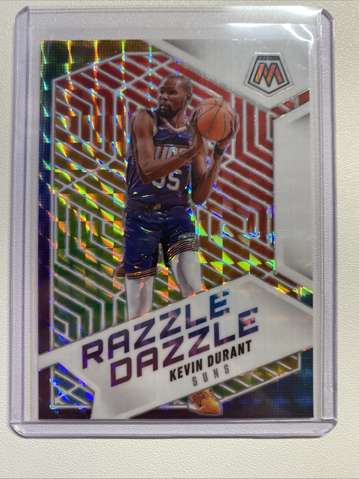 Kevin Durant 2024-25 Panini Mosaic SSP Case Hit Razzle Dazzle Suns #12 -9.26