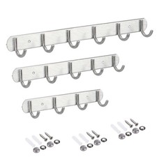 4/5/6 Hooks Wall Mount Key Bag Towel Hanger Holder Coat Robe Hat Clothes Rack