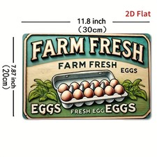 Farm Fresh Eggs Vintage Farmhouse Tin Metal Signs Home D cor 8x12