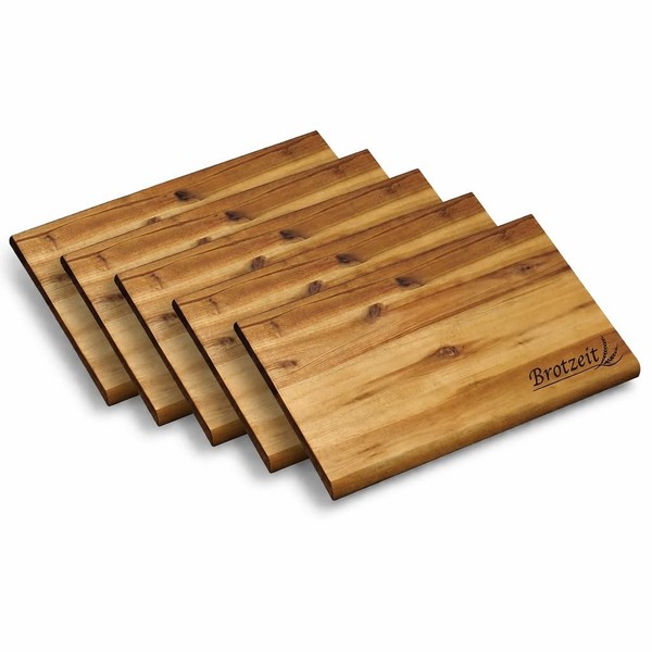 Neustanlo FrüHstüCksbrettchen Xl Set 5 Akazienholz 32X21Cm Robust Pflegeleicht-image