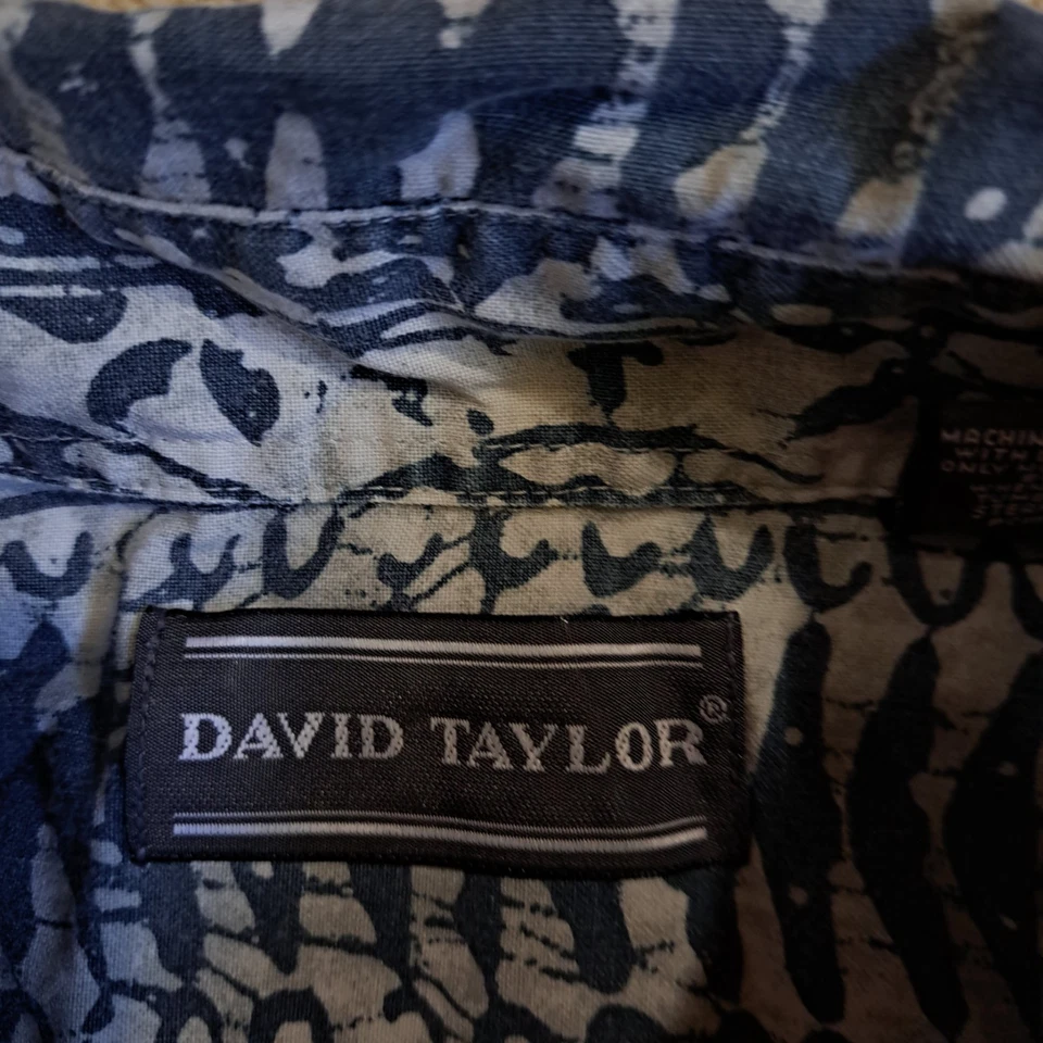 Рубашка David Taylor мужская большая с гавайским принтом с коротким рукавом на пуговицах тропическая повседневная - Изображение 3 из 4