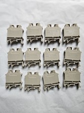 12PK DIN Rail Terminal Blocks 12 Quantity DK10N Dinkle 6-20AWG Gauge 60A 600V UL