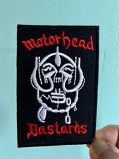 Mot rhead Iron On Patch Red White Black Embroidered Motorhead Metal