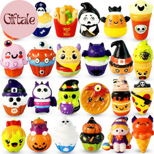 24PCS Halloween Squishies Toys for Kids,Slow Rising Stress Toys,Halloween Trick