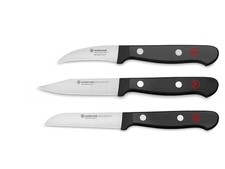 WÜSTHOF Gourmet 3-Piece Paring Knife Set - Peeling, Straight, Clip Point