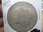 US 1893 CC MORGAN DOLLAR COIN IN FINE CONDITION