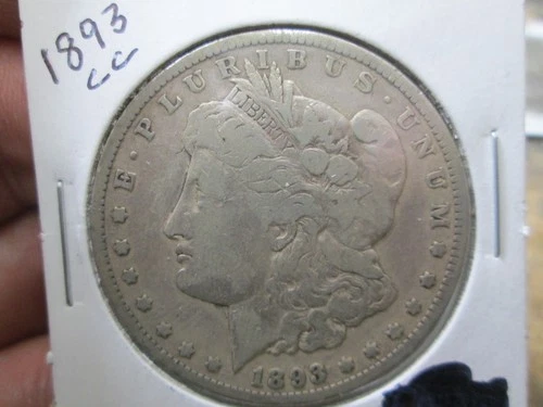 US 1893 CC MORGAN DOLLAR COIN IN FINE CONDITION