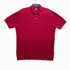 Polo Ralph Lauren Polo Shirt Mens XL Red Short Sleeve Blue Pony Pique