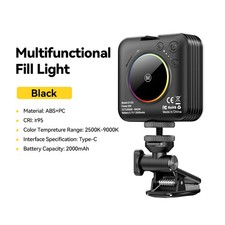 Pocket RGB Fill Light LED Selfie RGB Video Camera Light Fill Light Lamp 2000mAh