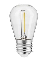 Gtv Led Filament GlüHbirne S14 E27 0,5W 50Lm 4000K Neutralweiß 230V 360° Klar