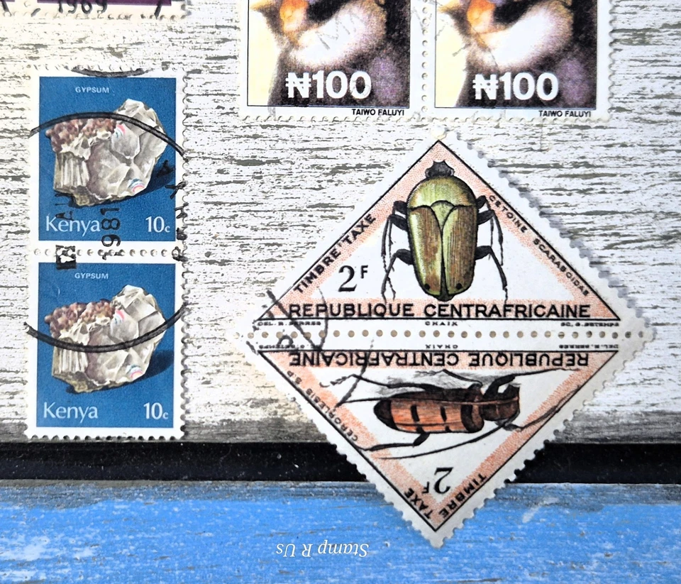 African Mix of Stamps (5x 2 Strip 1x 3 Strip) Sold as Seen - Image 3 of 3