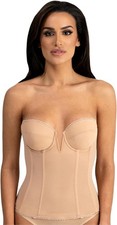 Dominique 8990 Vivienne V Wire Longline Strapless Bra, Mocha, 36 B-NOTAGS