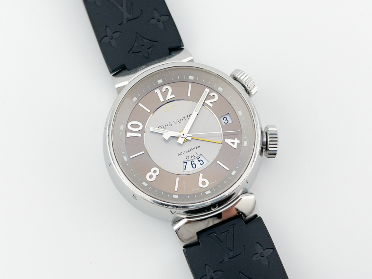 Louis Vuitton Tambour Réveil GMT automatic alarm watch ref. Q1152