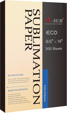 Sublimation Paper 8.5X14 Inch-200 Sheets Heat Transfer Paper for Light Colored F