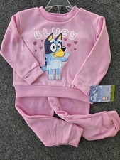 Size 2T Girls 2pc PINK 'BLUEY" Jogger/sweatsuit Set Brand New W Tags