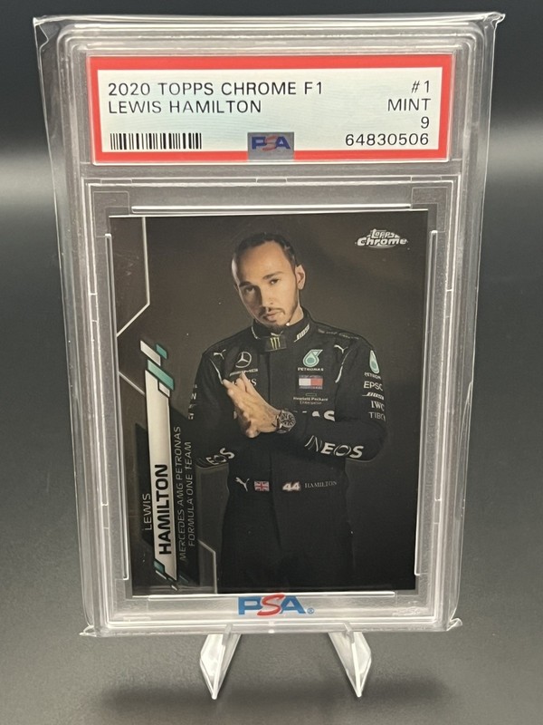 LEWIS HAMILTON 2020 TOPPS CHROME FORMULA 1 F1 PORTRAIT #1 PSA 9 MINT