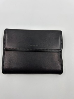 Authentic Vintage COACH Black Polished Calfskin Leather Bifold Wallet Coinpurse