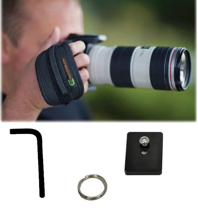 Correa de mano PORTADOR DE ALGODÓN con mini placa compatible con Arca Swiss (801CHS) Foto 2 de 2