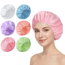 6 PCS Shower Capsfor Women Reusable Waterproof Bath Caps Bath Accessories Spa