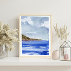 OOAK Original Watercolor Seascape Ocean Landscape - NOT A PRINT - 5x7 inches — photo 2
