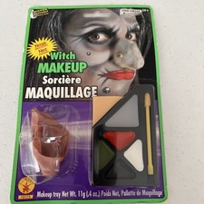 Witch Makeup And Accessories Kit Halloween Costume Water Washable Includes Nose