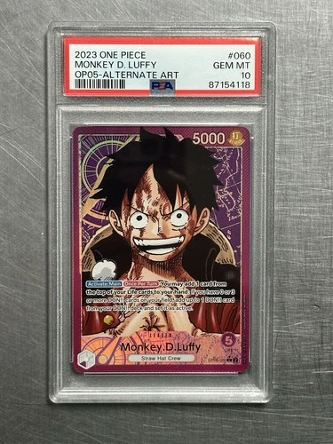 Monkey D. Luffy Alt Art Leader OP05-060 Awakening of the New Era PSA 10