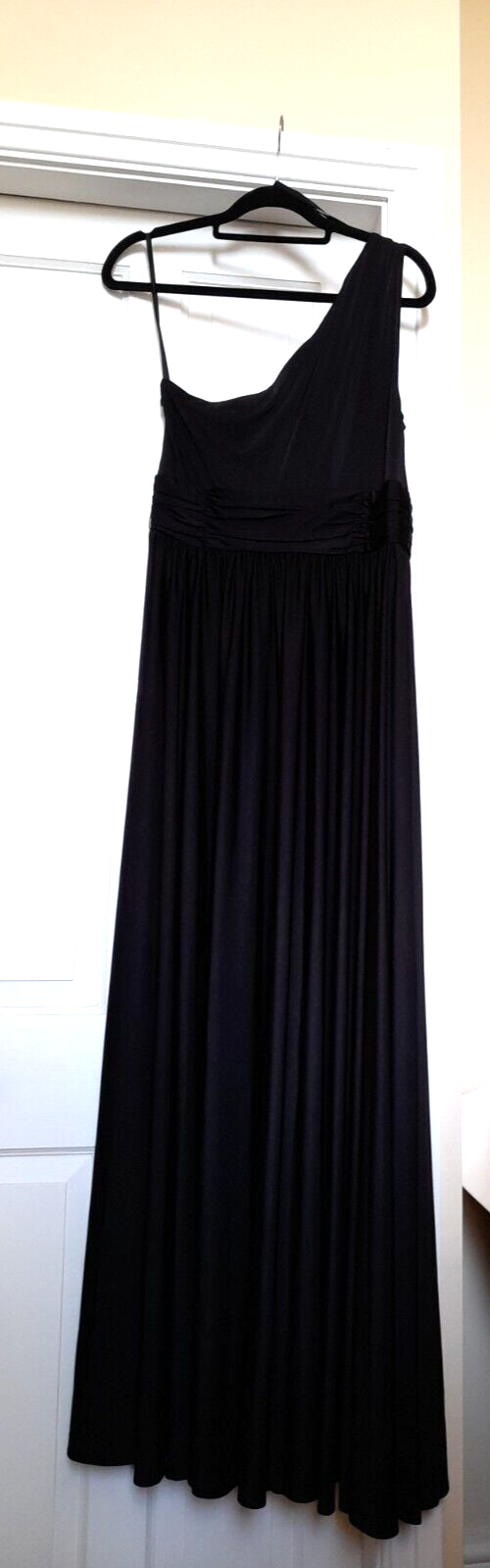 Biba Ladies Black Satin Maxi Evening Dress One Shoulder UK 12 NWT eBay