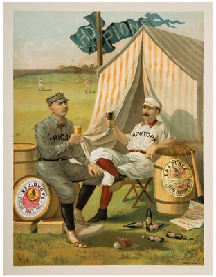 14x18 E&J Burke Pale Ale Cap Anson Buck Ewing High Quality Color Photo Print