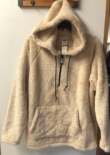 Victoria's Secret Teddy Half-zip PINK 