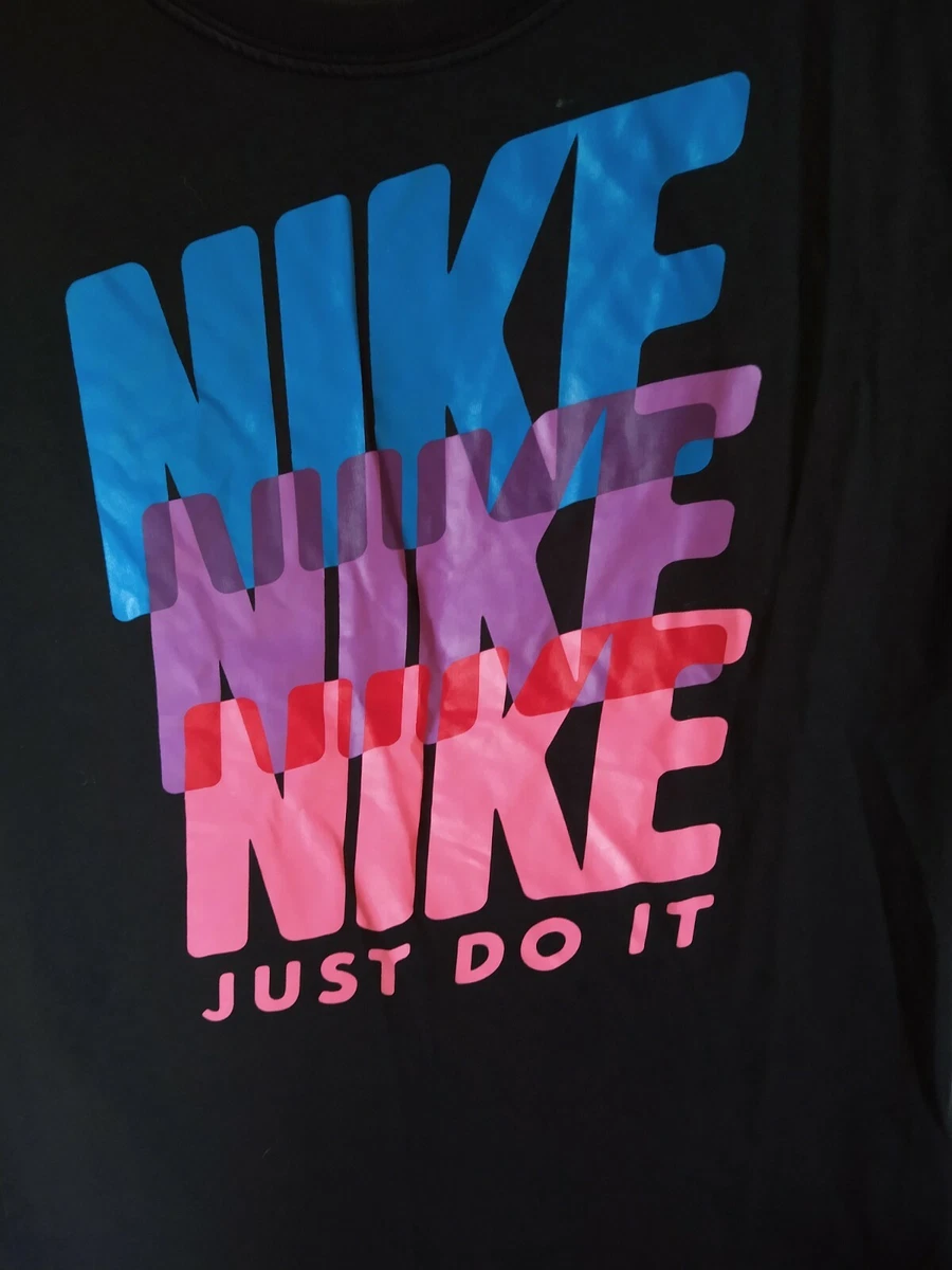 Black pink and blue nike shirt hotsell