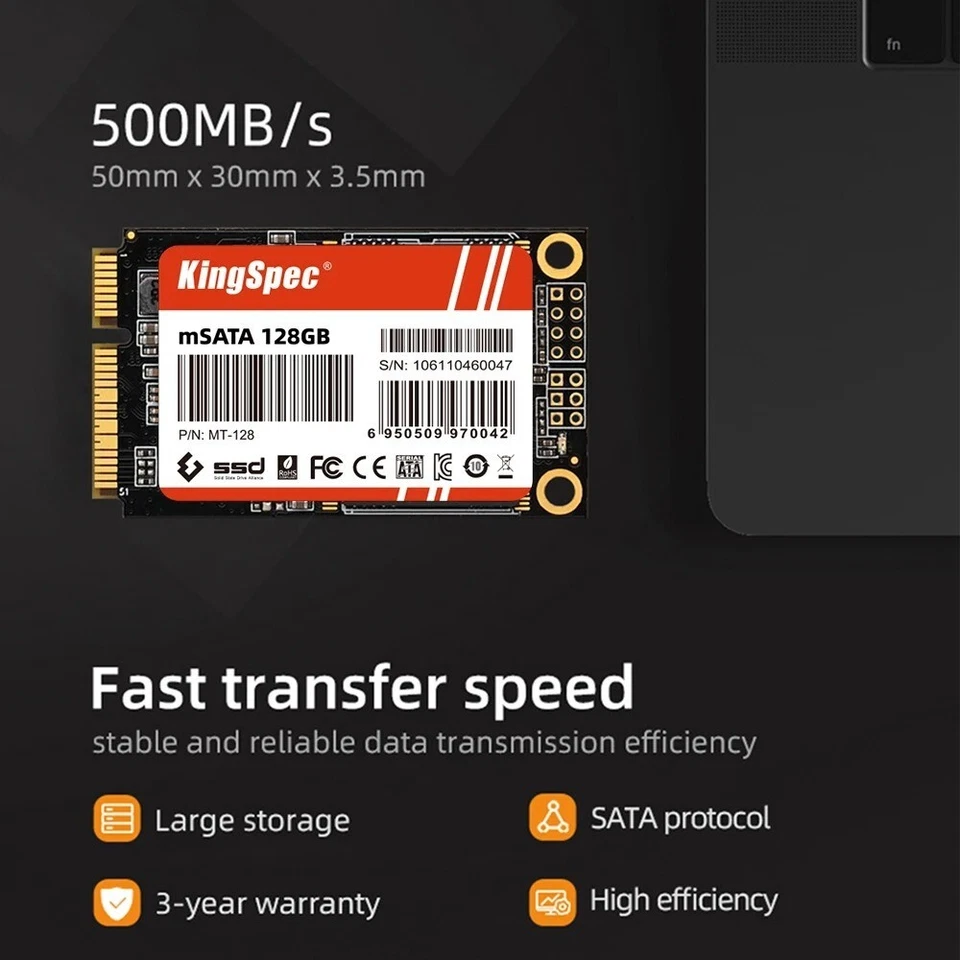 MSata SSD 128GB 256GB Mini Internal Solid State Drive Laptop 6gb/s 512GB 1TB - Image 4 of 4