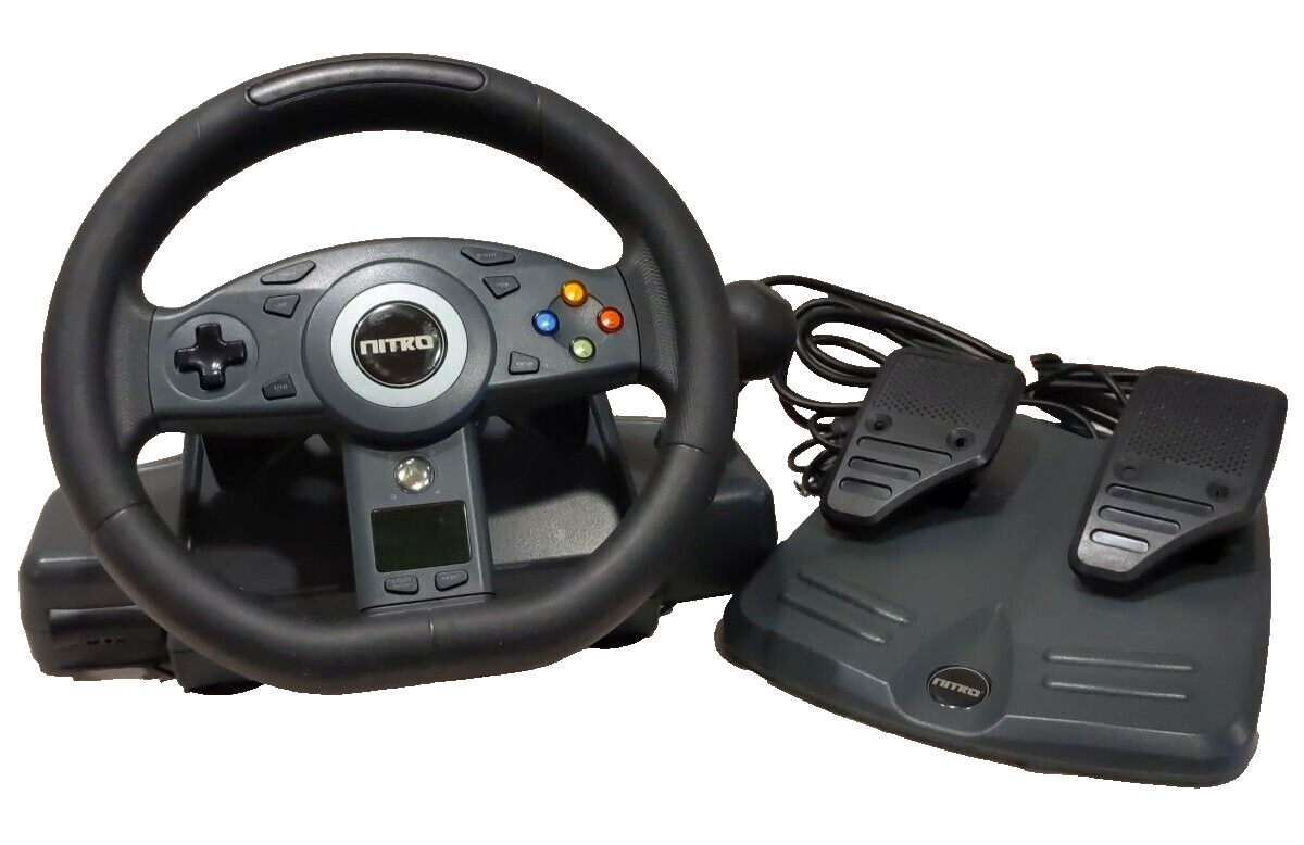 Microsoft XBox 360 Nitro Racing Wheel Shifter Pedals Game Microsoft XBox 360 Nitro Racing Wheel Shifter Pedals Game