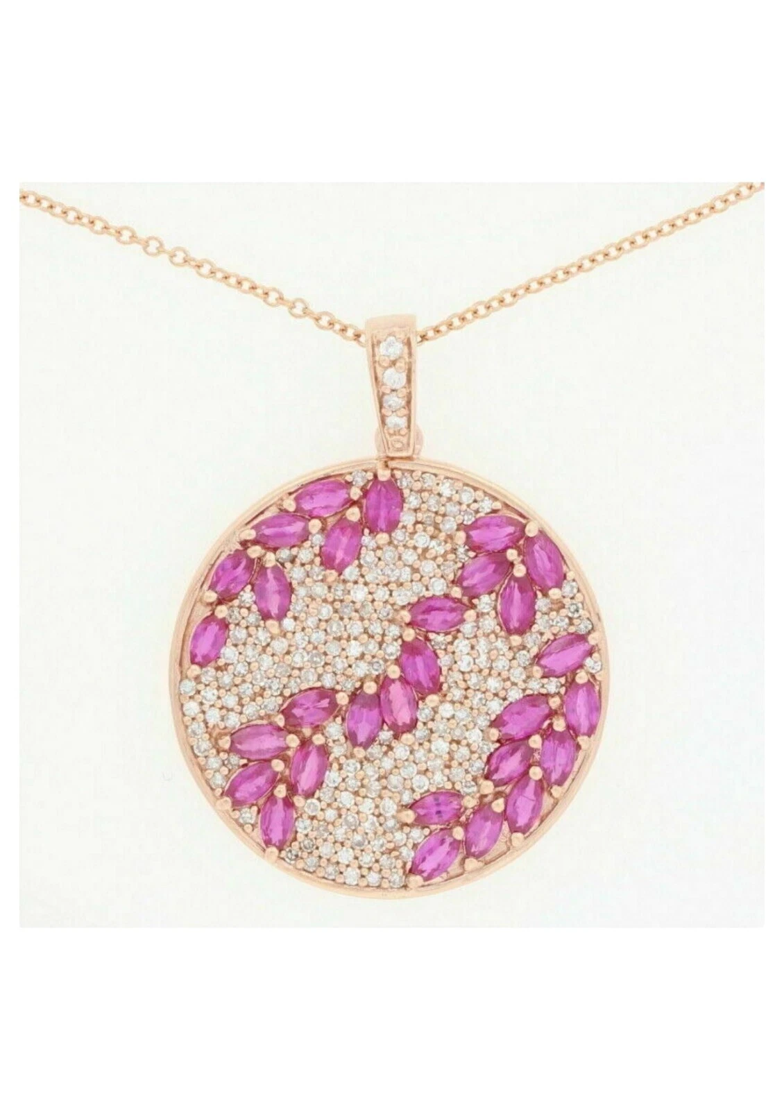 Diamond Rose Gold 14k Necklaces & Pendants for Men