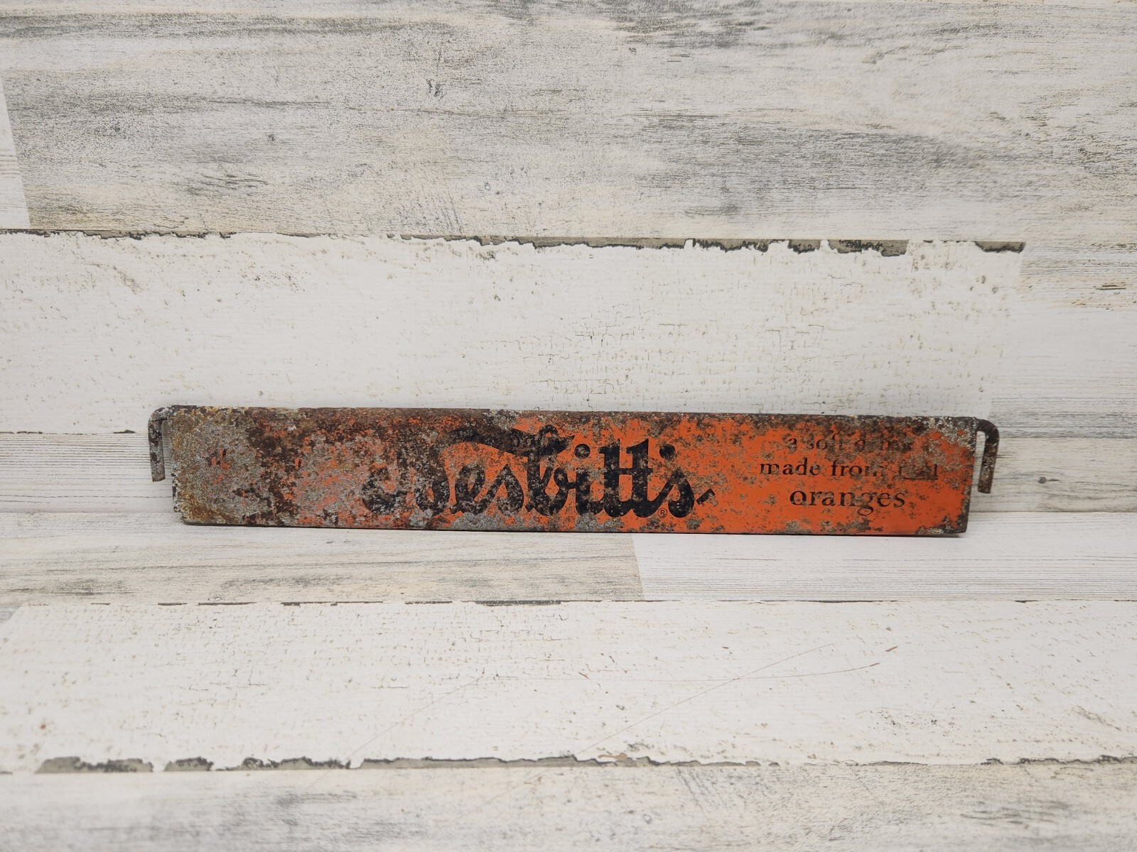 Vintage Patina Nesbitts Orange Soda Door Push Sign