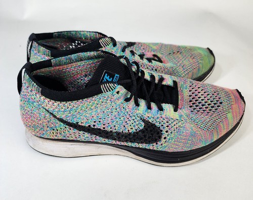 Nike Flyknit Racer Multicolor 2.0 526628-304 Running Shoe Sneaker Men’s Size 6 - Picture 2 of 8