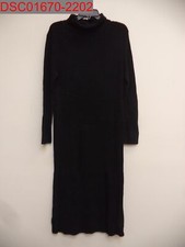 NWOT- Abound Women's Black Ribbed Mock Neck Midi Sweater Dress with Slit, Size M