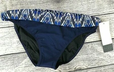 Profile By Gottex Bikini Swimsuit Bottoms Women's Size 12 Navy NEW